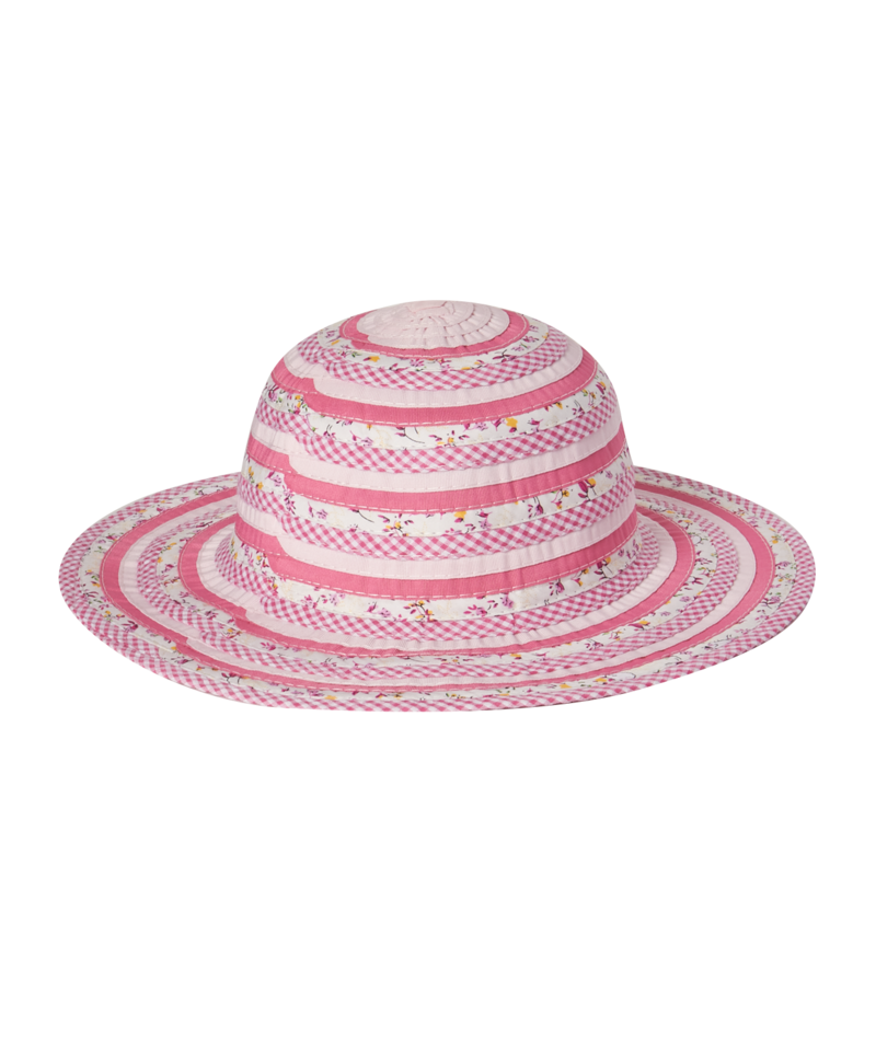 Millymook Floppy Hat - Pink Flower Pattern Kids - Sweetheart